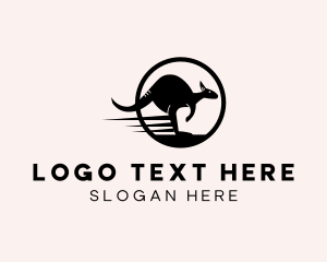 Outback - Fast Wild Kangaroo logo design