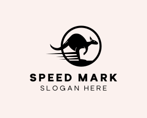 Fast Wild Kangaroo logo design