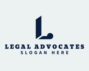 Notary Lawyer Letter L logo design