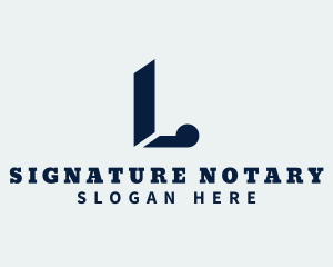Notary - Notary Lawyer Letter L logo design