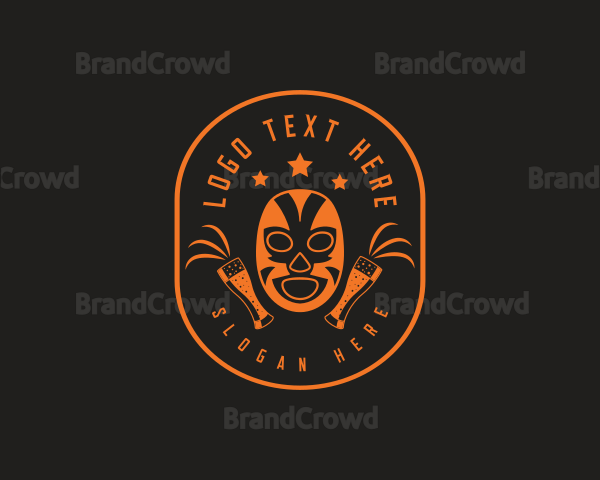 Luchador Mask Beer Logo