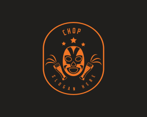 Luchador Mask Beer Logo