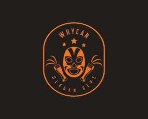 Luchador Mask Beer Logo