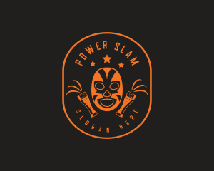 Wrestling - Luchador Mask Beer logo design