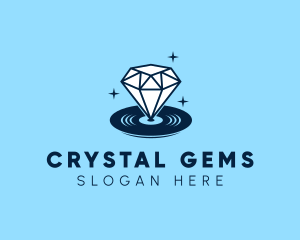 Diamond Gem Disc logo design