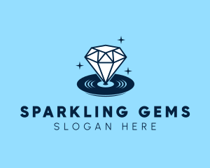 Diamond Gem Disc logo design