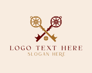 Leasing - Floral Key Realty logo design