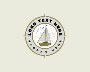 Naval - Naval Compass Sailboat logo design