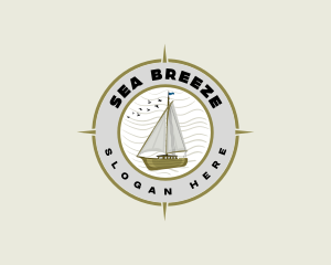 Sailboat - Naval Compass Sailboat logo design