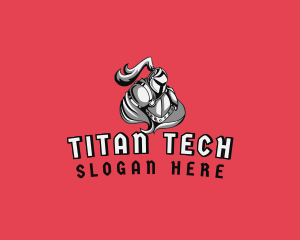 Titan - Warrior Knight Armor logo design