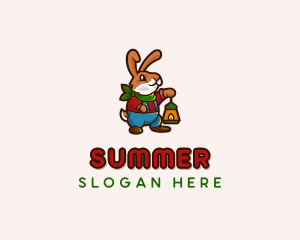 Rabbit Camper Adventure logo design