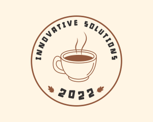 Hot Coffee Cup Seal  Logo