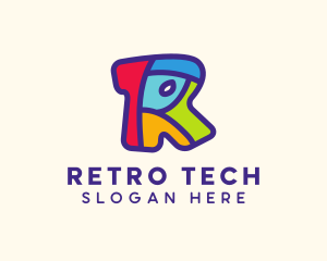 Colorful Letter R logo design