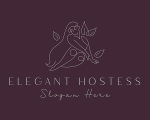 Hostess - Leaf Naked Lady logo design