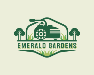 Mower Grass Cutting logo design