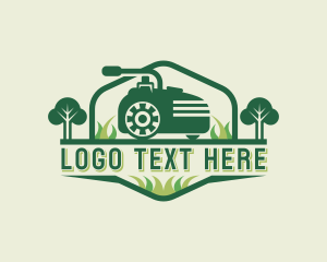 Mower Grass Cutting Logo