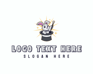 Magician Hat Bunny Logo