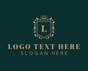 Brown - Leaf Shield Boutique logo design