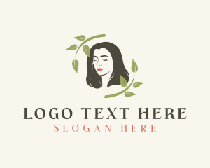 Caucasian - Woman Organic Hair logo design