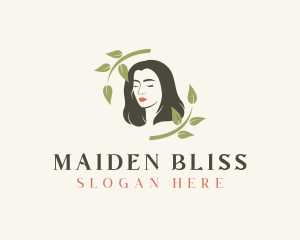 Woman Organic Hair logo design