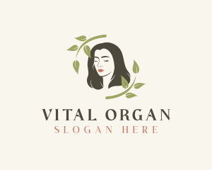 Woman Organic Hair logo design