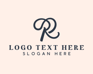 Hairdresser - Salon Styling Boutique Letter R logo design