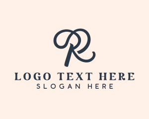 Salon Styling Boutique Letter R Logo