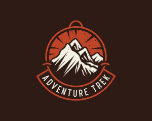 Trek - Mountain Hiking Trek logo design