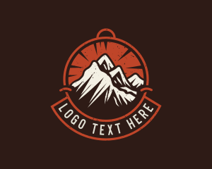 Hiker - Mountain Hiking Trek logo design