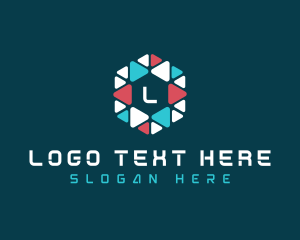 Cube Tech Geometric logo design