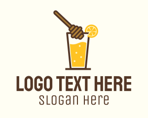 Iced Tea - Lemon & Honey Juice logo design