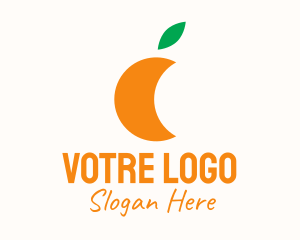 Orange Juice Fruit Logo