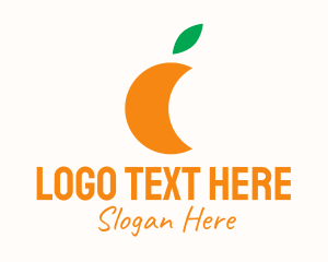 Orange Juice Fruit Logo