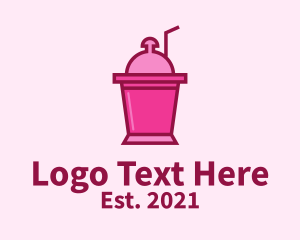 Refreshment - Pink Cooler Drink logo design