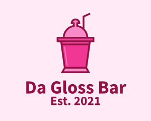 Pink Cooler Drink  logo design