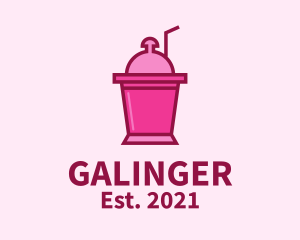 Pink Cooler Drink  logo design