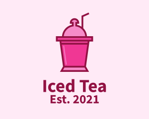 Pink Cooler Drink  logo design