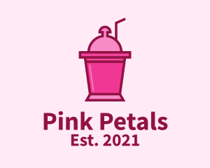 Pink Cooler Drink  logo design