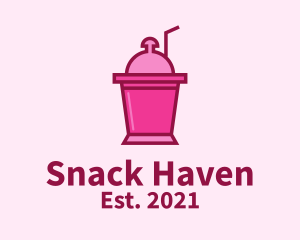 Pink Cooler Drink  logo design