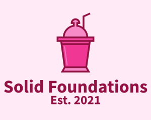 Juice Stall - Pink Cooler Drink logo design