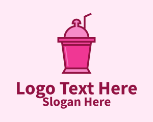 Pink Cooler Drink  Logo