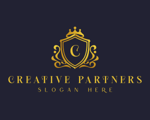 Luxury Crown Shield logo design