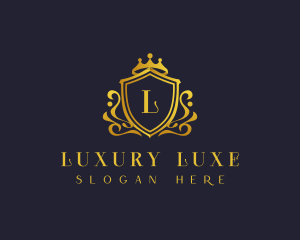 Luxury Crown Shield logo design