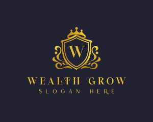 Luxury Crown Shield logo design