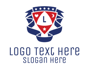 Poker - Club Shield Letter logo design