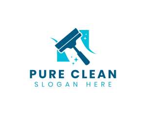 Squeegee Wiper Clean logo design