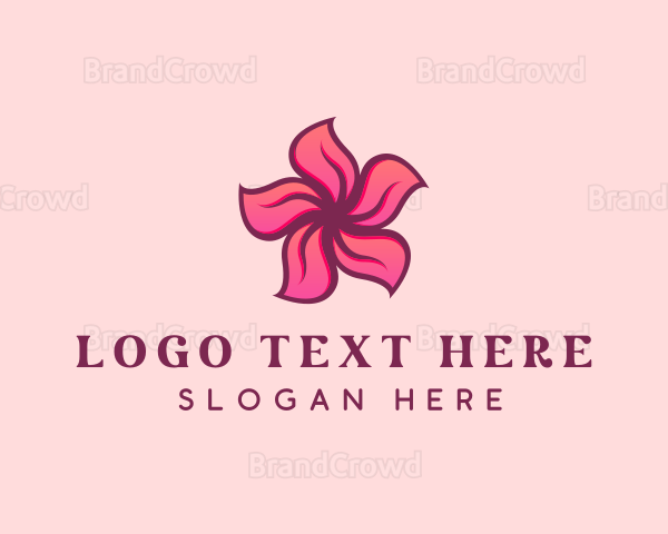 Pink Hawaiian Flower Logo