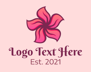 Hawaiian - Pink Hawaiian Flower logo design