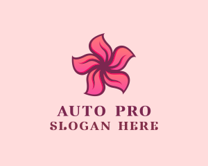 Beauty Salon - Pink Hawaiian Flower logo design