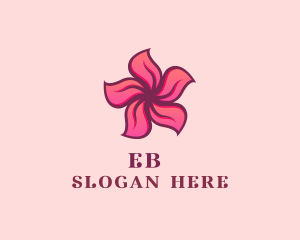 Flowering - Pink Hawaiian Flower logo design